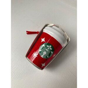 Starbucks Cup Ornament with Mermaid, Torn Box 2 3/4in by 2in NO STATE